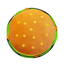Realistic Hamburger Plush Toy Food Pillow Decorative Stuffed Burger Cushion Novelty Snack Pillow 12in