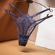 thumbnail image 1 of Tanga retro con bordados y huecos en forma de cruz para mujer, malla fina transparente, cintura baja, tiras finas, lencería seductora, 1 of 6
