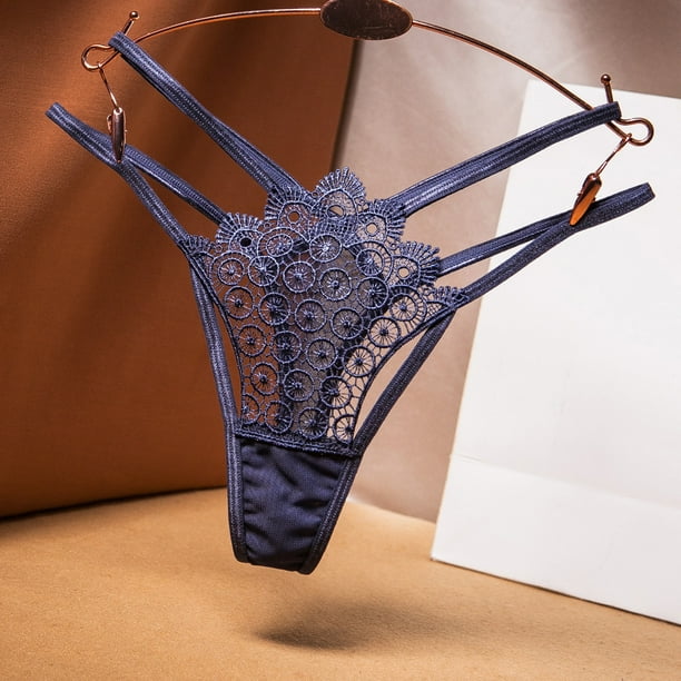 Tanga retro con bordados y huecos en forma de cruz para mujer, malla fina transparente, cintura baja, tiras finas, lencería seductora