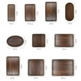 thumbnail image 4 of Topwoner Black Walnut Wooden Tableware Round Cake Tray Dessert Serving Tray Kitchen Utensils-5 Square Stitching, 4 of 14