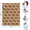 thumbnail image 4 of Brown Buffalo Pattern Blanket,Comfortable Soft Flannel Throw Blanket,All Season,Warm Lightweight Blankets for Sofa Bed Couch Living Room Chair,30"x40", 4 of 4