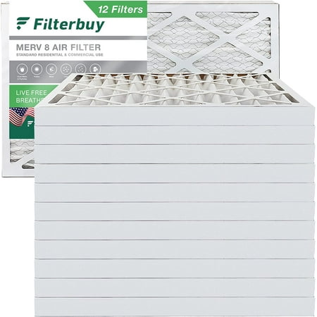 

Filterbuy 16x24x2 MERV 8 Pleated HVAC AC Furnace Air Filters (12-Pack)