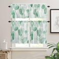 thumbnail image 2 of Purple Ombre Kitchen Curtains and Valances Set, Rod Pocket Curtains Tier Farmhouse Window Curtains 24 Inch Length, Gradient Abstract Aesthetics Simple 3 Piece Kitchen Curtains Set, 2 of 6