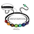 thumbnail image 3 of Fdelink Letters Anklet Seven Veins Energy Bracelet for Men Women Colorful Stone Rock Chakra Beads Elastic Natural Stone Bracelet, 3 of 4