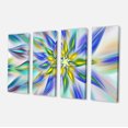 thumbnail image 2 of Dancing Blue Fractal Flower - Floral Canvas Art Print, 2 of 3