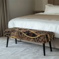 thumbnail image 2 of Chririnla Polyester Spandex Bench Covers for Living Room Office, Washable Full Elastic Wrap Bench Seat Cover, Leopard Chain Print, 2 of 9