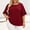 #11Wine, variant on ByworldtasicNo Boundaries Plus Size Blouses for Women Pleated Casual Short Sleeve Round Neck Shirts Dressy Loose Tops