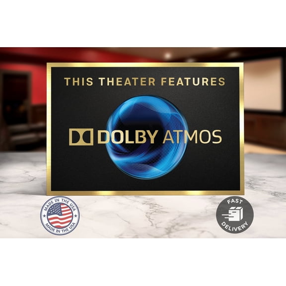 Dolby Atmos Home Movie Theater Sign | Cinema Sign | Theater Sign | Movie Room