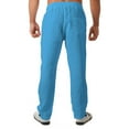 thumbnail image 4 of fartey Mens Cotton Linen Pants Casual Elastic Waist Drawstring Sports Pant with Pockets Loose Fit Basketball Trousers, 4 of 9