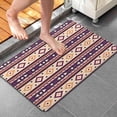 thumbnail image 4 of Teal Triangular and Diamond Shaped Geometric Boho Bathroom Rugs Mat,Non Slip Microfiber Bathroom Rug,Rubber Backing,Soft Bathroom Mats for Bathroom Floor,Tub and Shower,20x32in(50x80cm), 4 of 5
