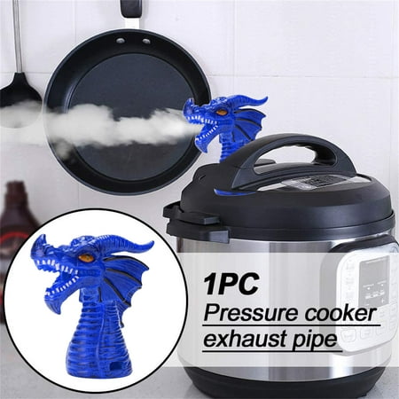 

Pgeraug Diverter Fire-Breathing Dragon Steam Release Steam Diverter for Pot Pressure Cooking Utensils Blue