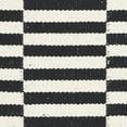 thumbnail image 5 of SAFAVIEH Montauk Raeyln Striped Cotton Area Rug, Ivory/Black, 6' x 9', 5 of 5