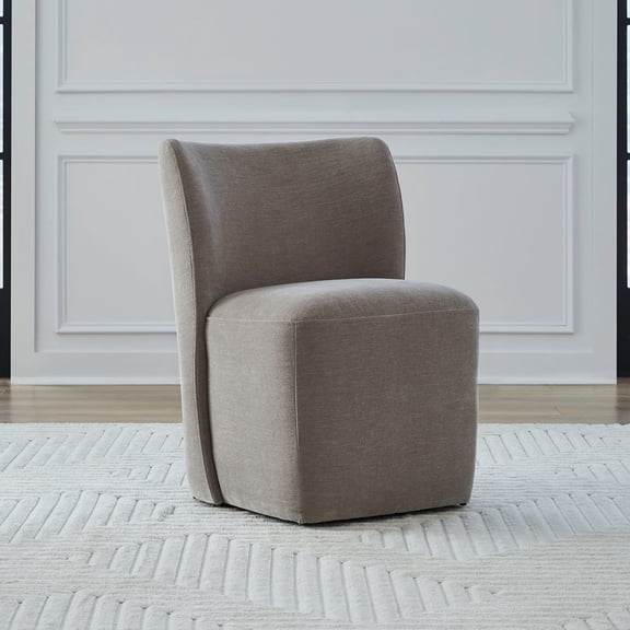 Liberty Furniture Accent Dining Chair with Castors - Rounded Back - Truffle