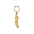 thumbnail image 2 of 14K Yellow Gold Turtle Charm Pendant, Polished Textured Shell, 21 mm, 2 of 6