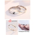 thumbnail image 4 of HANXIULIN Silver Plated Crystal Stone Couple Open Ring Adjustable Size for Boyfriend Or Girlfriend Anniversary Valentine'S Day Gifts, 4 of 4