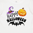 thumbnail image 4 of Inktastic Happy Halloween Bat, Witch Hat, Jack O Lantern Boys or Girls Baby T-Shirt, 4 of 5