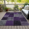 thumbnail image 6 of Addison Rugs Chantille Indoor/Outdoor Transitional Patchwork Eggplant Washable Rectangle Rug, 5' x 7'6", 6 of 6