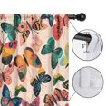 thumbnail image 4 of Blackout Kids Curtains,Beige Butterfly Colorful Pattern Childrens Insulated Curtains Set Of 2,Bedroom Essentials,Toddler Room Decor 42"x84", 4 of 5