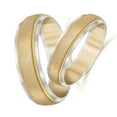 thumbnail image 3 of Pompeii3 Gold Matching His Hers Two Tone Wedding Band Ring Set, 3 of 3