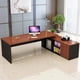 thumbnail image 4 of Executive Corner Office Desk L Shaped Shelf Standing Reception Computer Desks Storage European Mesa Escritorio Modern Furniture My Lux Decor Round, 4 of 22