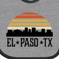 thumbnail image 4 of Inktastic El Paso Texas Skyline Retro Boys or Girls Baby Bib, 4 of 4