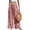 Striped Brick Red, variant on Womens Palazzo Pants Summer Striped Wide Leg Trousers Elastic Waist Flowy Lounge Pant Pockets