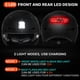thumbnail image 3 of Casco de bicicleta DKONI con luces LED recargable por USB negro, 3 of 7