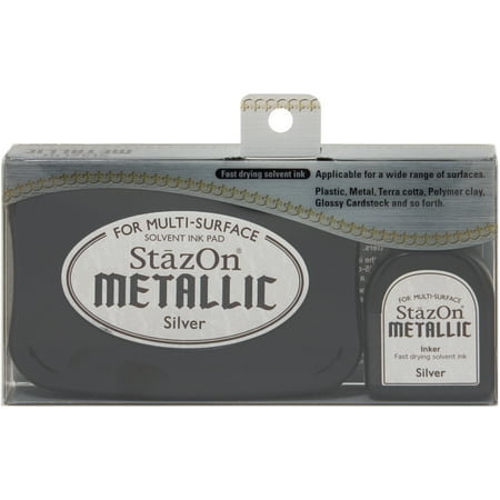 - StazOn Metallic Solvent Ink Kit-Silver