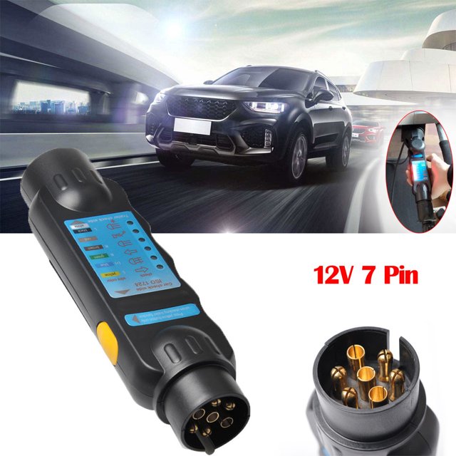 Daisyyozoid Wholesale 12V 7 Pin Car & Trailer Towing Lights Plug&Socket Cable Wiring Circuit Tester