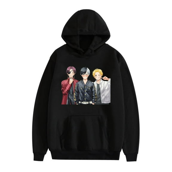 Fosskos WIND BREAKER Anime Hoodie Japanese Anime Graphic Sweatshirts Unisex Cotton Pullover