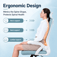 thumbnail image 2 of JaxSteam Ergonomic Office Chair High Back Mesh Desk Chair with Headrest Adjustable Armrest Height,White-Blue, 2 of 7