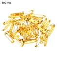 thumbnail image 3 of Uxcell 100Pcs Safety Bar Pins 30mm Brooch Clasp Pin Backs for ID Badges Name Cards Tags DIY Craft, Gold Tone, 3 of 6