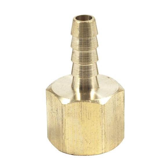 LTWFITTING Brass Fitting Coupler 1/4-Inch Hose Barb x 3/8-Inch Female NPT Fuel Water Boat(Pack of 25)