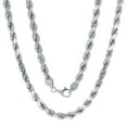 thumbnail image 2 of Nuragold 10K White Gold Solid Rope Diamond Cut Chain Necklace 16"-30" (1.5mm-6mm) Made in Italy (Mens Womens Unisex Jewelry, 2 of 23