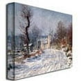 thumbnail image 2 of Trademark Fine Art "The Road of Giverny Winter 1885" Canvas Wall Art by Claude Monet, 2 of 3