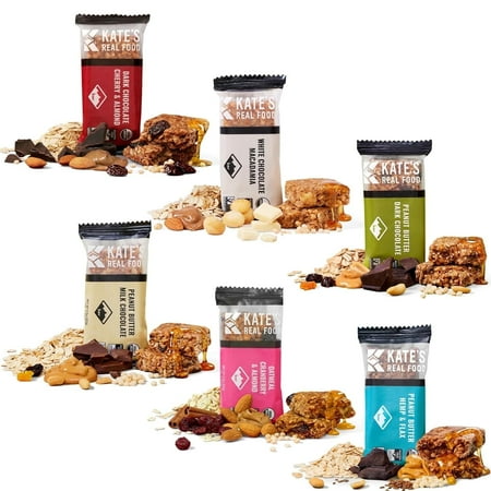 Kate’s Real Food Organic Granola Bars - Snack & Share Variety Pack (2.2 oz, Pack of 12)
