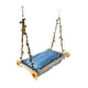 thumbnail image 2 of Jaula para loros, hamacas, suministros para hacer ejercicio, cama colgante de madera para pájaros, perchas para pájaros Azul, 2 of 9
