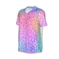 thumbnail image 2 of Balery Colorful Glitters Baseball Jersey for Men Casual Button Down Shirts Short Sleeve Active Team Sports Uniform-Medium, 2 of 9