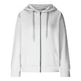 thumbnail image 3 of Pyhlmscde Women's Fashionable Casual Autumn And Winter Solid Color Loose Hooded Jacket, Windbreaker Jacket Women, Womens Tops, Corduroy Jacket Women, 3 of 6