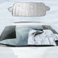 thumbnail image 5 of Car Windshield Sun Shade Snow Cover Universal Sun Visor Frost Protector Heat Reflector Foldable Car Window Cover with Suction Cups 59.06x39.38 Inches, 5 of 5