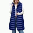 thumbnail image 4 of Towmus Womens Long Puffer Vest Full-Zip Sleeveless Hooded Puffy Jackets Winter Warm Padded Down Jacket Oversized Outerwear Vests with Pockets, 4 of 5