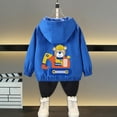 thumbnail image 4 of Eltusu Bbaby Boys Jackets, Hooded Waterproof Windproof Full Zip Outerwear with Pockets Blue Size 1-2 T, 4 of 5