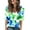 Green, variant on Ayolanni Scrub Tops Women Green Short Sleeve V-Neck Floral Print T-Shirts Ladies Shirts and Blouses L