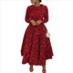 thumbnail image 2 of Vestido de Fiesta con Lentejuelas, Larga, Corte A, Acampanado, con Brillo y Brillo para Mujer, Talla Grande Rojo XL, 2 of 8