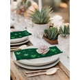 thumbnail image 5 of Saint Patrick's Day Cloth Napkins Set of 6 Reusable Dinner Napkins, Green Lucky Shamrock Spring Cocktail Napkin Washable Table Napkins for Wedding/Holiday Party/Baby Shower 20"x20", 5 of 7