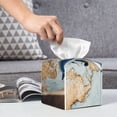 thumbnail image 6 of Sikiie Airplane World Map Adventure Leather Tissue Box Cover Square, tissue box holder - 5.2”x5.2”x5.2”, 6 of 7