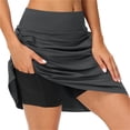 thumbnail image 6 of Women's High Waist Tennis Skirt with Pockets Breathable Adjustable Waistband for Golf Fitness Running, 6 of 8