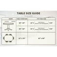 thumbnail image 5 of UMINEUX Round Fitted Vinyl Tablecloth with Elastic Edged & Flannel Backing, Fits Tables up to 45"-56" Diameter (White Marble), 5 of 6
