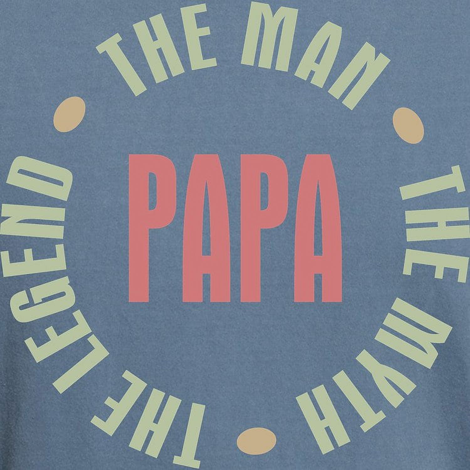 CafePress - Papa Man Myth Legend T Shirt - Mens Comfort Colors Shirt - image 3 of 5