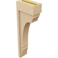 thumbnail image 5 of 4"W x 8"D x 24"H Thin Warren Rough Cedar Woodgrain TimberThane Corbel, Primed Tan, 5 of 6